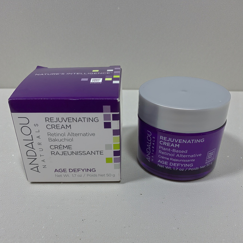 NEW Andalou Naturals Rejuvenating Cream Plant Based 1.7 oz Retinol Alternative